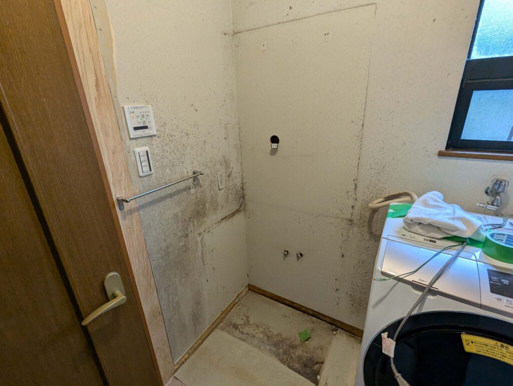 既存の洗面化粧台撤去