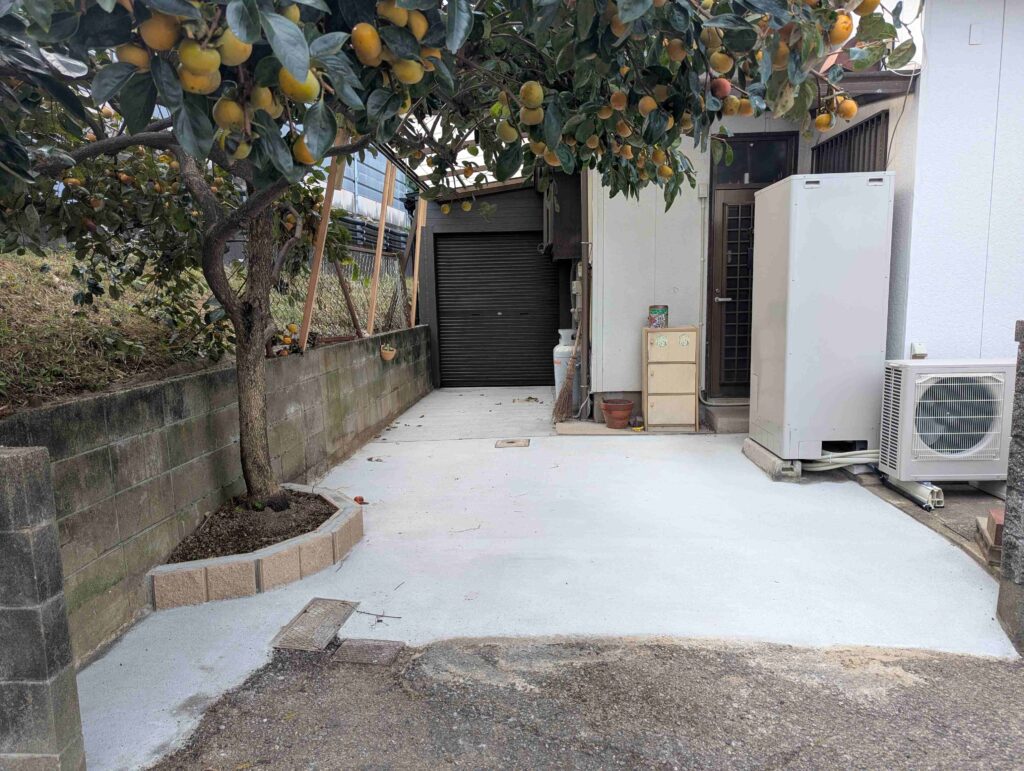 入口コンクリート仕上げ